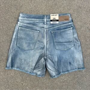 Ariat Jazmine 5” Silver Gloss Boyfriend Jean Shorts NWT 29R 10043201